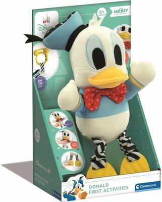 Baby Clementoni Donald Duck - Knuffel met Geluiden - Rammelaar - Baby Speelgoed met Geluid - Interactieve Knuffel - Vanaf 6 maa