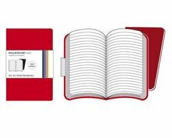 Moleskine Set of 2 Volant Notebooks Ruled Red Extra Large
