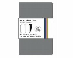 Moleskine Set of 2 Volant Notebooks Plain Grey Large