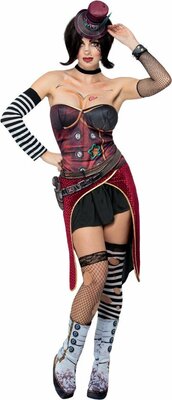 Smiffy's - Borderlands Moxxi Underdome Riot - Vrouw - Rood, Zwart - Small - Carnavalskleding - Verkleedkleding