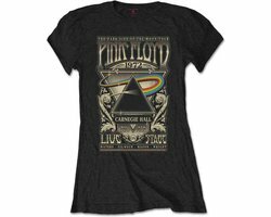 Pink Floyd - Carnegie Hall Poster Dames T-shirt - L - Zwart