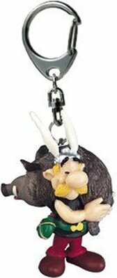 Asterix &amp; Obelix: Asterix met everzwijn - 6 cm - sleutelhanger