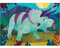 Mudpuppy mini puzzel Triceratops - 48 stukjes