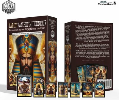 Tarot van het middenrijk - Gebaseerd op de Egyptische oudheid - Deck van 78 tarotkaarten met instructieboekje