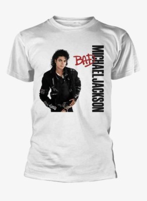 Michael Jackson - BAD - Heren T-shirt -XL- Wit