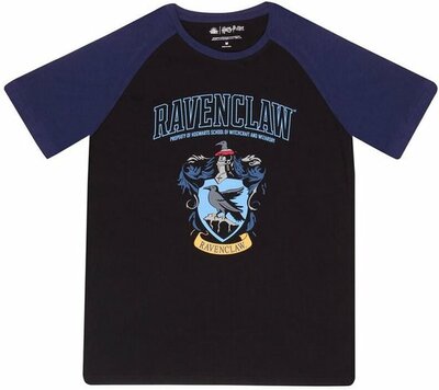 Harry Potter Ravenclaw House Raglan T-Shirt HAR08788BVB Black/Blue-M