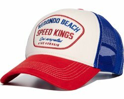 King Kerosin Trucker Cap &#039;&#039;Redondo Beach&#039;&#039; KKU4C002 Beige &amp; Red