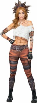 Smiffy&#039;s - Bandiet Borderlands Psycho - Vrouw - Bruin, Wit / Beige - Medium - Halloween - Verkleedkleding