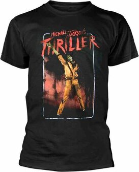 Michael Jackson Heren Tshirt -L- Thriller Zwart