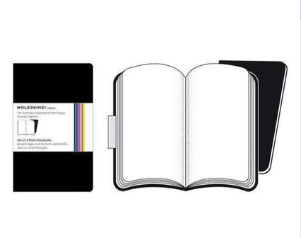 Moleskine Volant Notebook - Plain - Black/Zwart