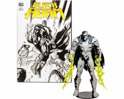 DC Comics: Black Adam Line Art Variant 7 inch Action Figure with Black Adam Comic