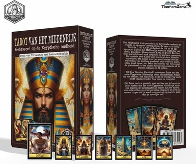 Tarot van het middenrijk - Gebaseerd op de Egyptische oudheid - Deck van 78 tarotkaarten met instructieboekje