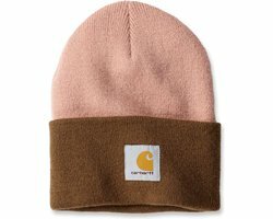 Carhartt KNIT CUFFED TWO-TONE BEANIE - Roze/Bruin