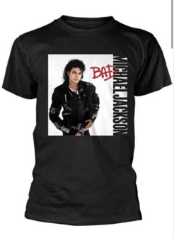 Michael Jackson - BAD -  Heren T-shirt (XXL) Zwart