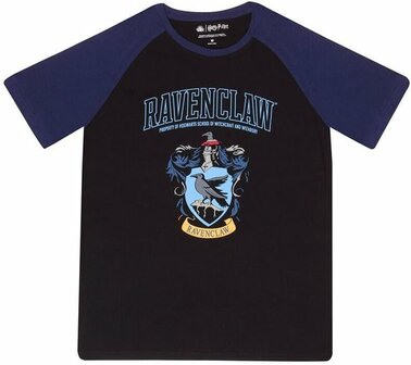 Harry Potter Ravenclaw House Raglan T-Shirt HAR08788BVB Black/Blue-M