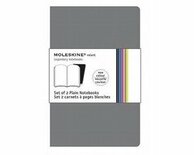 Moleskine Set of 2 Volant Notebooks Plain Grey Large