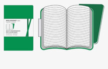 Moleskine Volant Notebook - Ruled - Green - Pocket (set van 2)