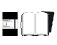 Moleskine Volant Notebook - Plain - Black/Zwart - L (set van 2)