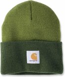Carhartt KNIT CUFFED TWO-TONE BEANIE - Groen
