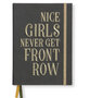NOTITIEBOEK MET GEBORDUURDE QUOTE - NICE GIRLS
