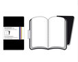 Moleskine Volant Notebook -  Plain - Black/Zwart - L (set van 2)